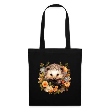 Hedgehog cottagecore - Tote Bag - black - Front