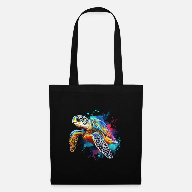 Schildkröte - Stoffbeutel - Schwarz