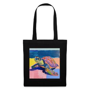 turtle, colorful, animal, gift, gift idea - Tote Bag - black - Front