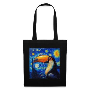 Toucan, Bird, Van Gogh, Starry Night - Tote Bag - black - Front