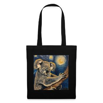 Koala, Van Gogh, Starry Night, Gift - Tote Bag - black - Front