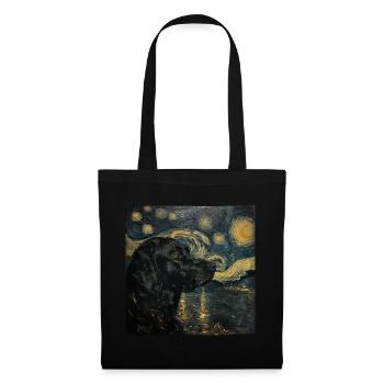 Labrador retriever, Labrador, chien, van gogh - Sac en tissu - noir - Devant