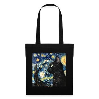 Cat, Cat Motif - Tote Bag - black - Front