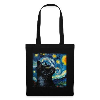 Cat, Cat Motif - Tote Bag - black - Front