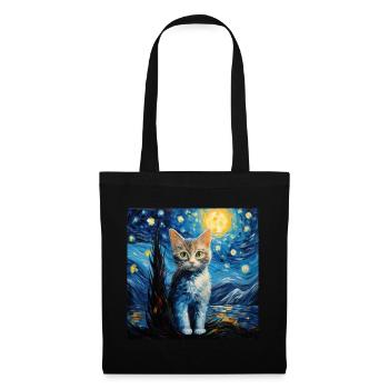 Cat, Cat Motif - Tote Bag - black - Front