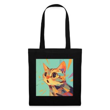Cat, Cat Motif - Tote Bag - black - Front