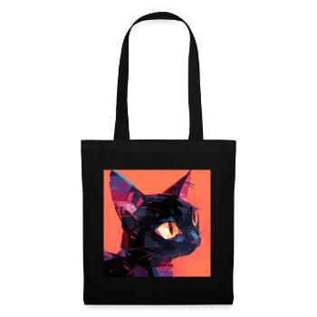 Cat, Cat Motif - Tote Bag - black - Front
