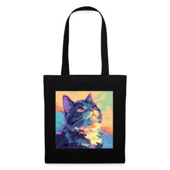 Cat, Cat Motif - Tote Bag - black - Front