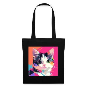 Cat, Cat Motif - Tote Bag - black - Front