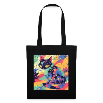 Cat, Cat Motif - Tote Bag - black - Front