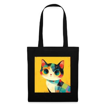 Cat, Cat Motif - Tote Bag - black - Front