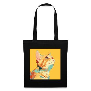 Chat, Motif De Chat - Sac en tissu - noir - Devant