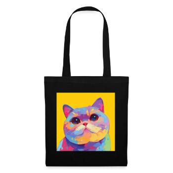 Cat, Cat Motif - Tote Bag - black - Front