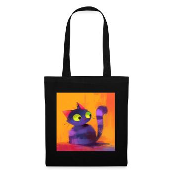 Cat, Cat Motif - Tote Bag - black - Front