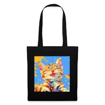 Cat, Cat Motif - Tote Bag - black - Front