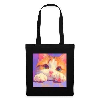 Cat, Cat Motif - Tote Bag - black - Front