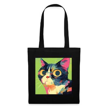 Cat, Cat Motif - Tote Bag - black - Front