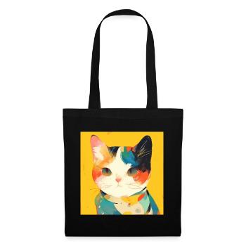 Cat, Cat Motif - Tote Bag - black - Front