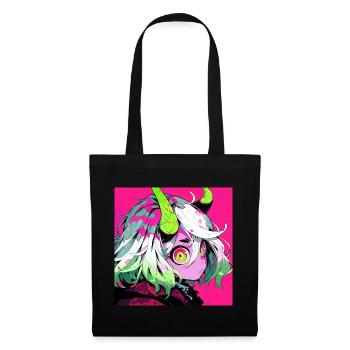 Anime, Demon Girl, Waifu, Japan - Tote Bag - black - Front