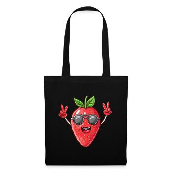 Strawberry, Sunglasses, Summer, Fruit Peace - Tote Bag - black - Front