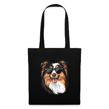 Collie, long-haired collie, dog, sunglasses, somme - Tote Bag - black - Front