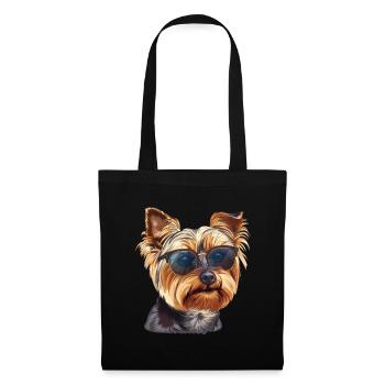 Yorkshire Terrier, Dog, Sunglasses, Summer - Tote Bag - black - Front