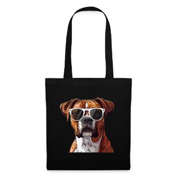 German Boxer, Dog, Sunglasses, Summer - Tote Bag - black - Front