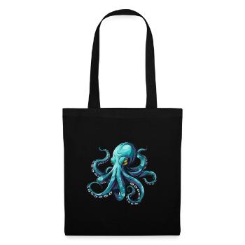 Pieuvre, pieuvre, pieuvre, été, cadeau - Sac en tissu - noir - Devant