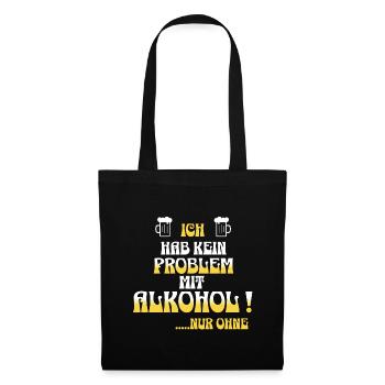 Bier und Party ist alles was wir wollen - Stoffbeutel - Schwarz - Vorne