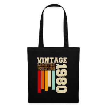1980 - Sac en tissu - noir - Devant