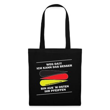 Motiv "Weg da" - Stoffbeutel - Schwarz - Vorne