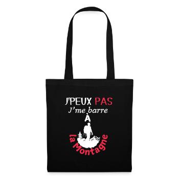 J'peux pas, j'me barre à la montagne - Sac en tissu - noir - Devant