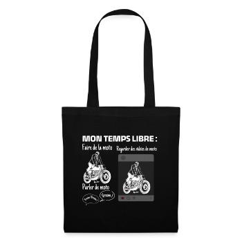 My free time: 100% motorcycle - Tote Bag - black - Front