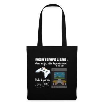 My free time: 100% gaming - Tote Bag - black - Front