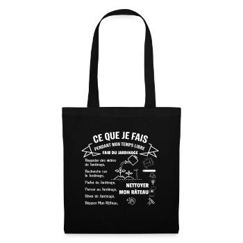 What I do in my free time: Gardening - Tote Bag - black - Front