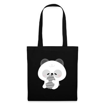 Sleepy Panda - Tote Bag - black - Front