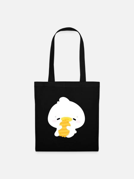 Schläfrige Ente - Stoffbeutel - Schwarz