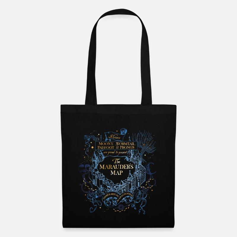 Harry Potter The Marauder's Map - Stoffbeutel - Schwarz