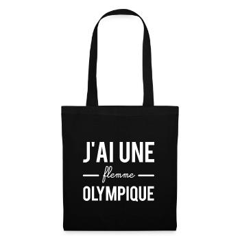 J'ai la flemme olymp - Sac en tissu - noir - Devant