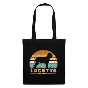 Lagotto Romagnolo Chuchoteur - Sac en tissu - noir - Devant