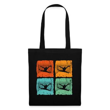 Gardien de handball Gardien gardien de but Vintage Retro - Sac en tissu - noir - Devant