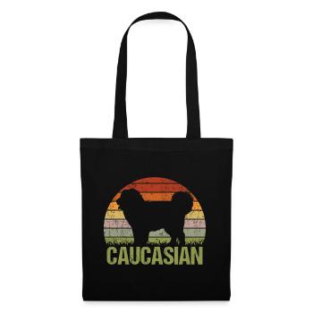 Caucasian Ovcharka Shepherd Vintage Retro - Tote Bag - black - Front