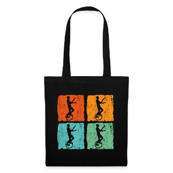 Monocycle Vélo Cirque Acrobate Clown Vintage - Sac en tissu - noir - Devant