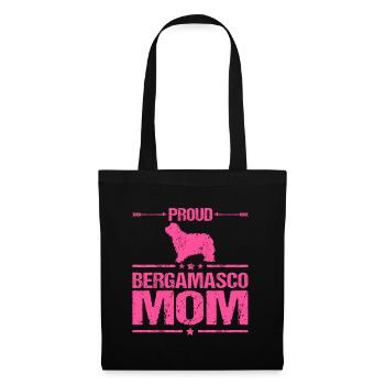Bergame Chien de berger Maman Mama Maîtresse Rose - Sac en tissu - noir - Devant