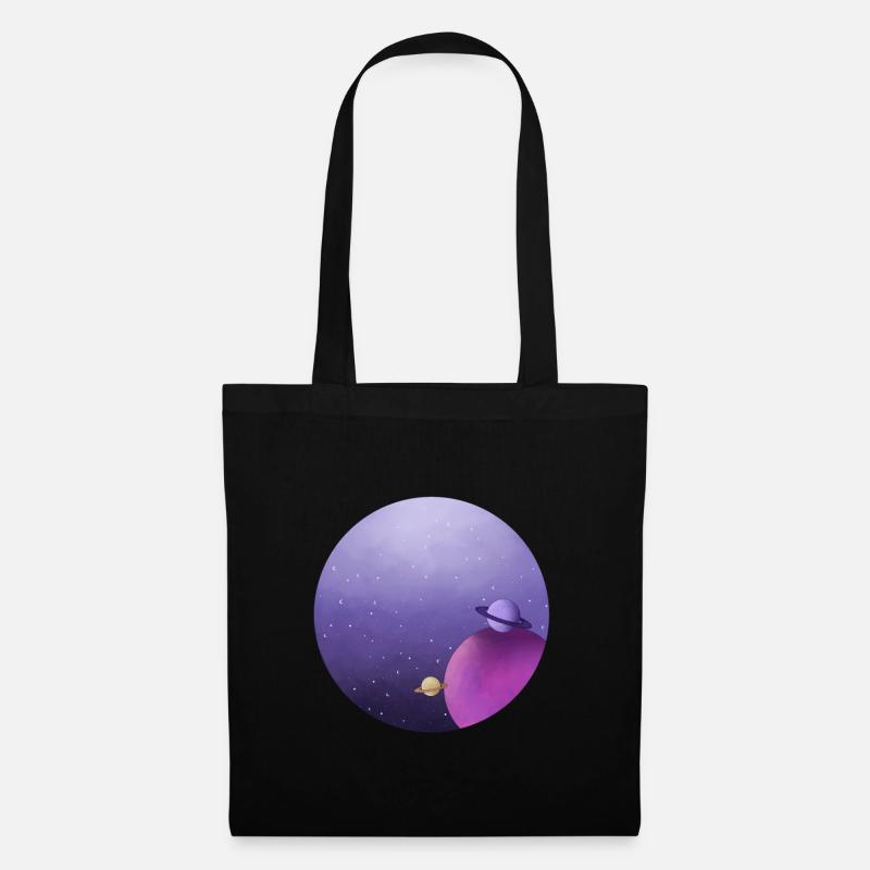 Planètes - Sac en tissu - noir