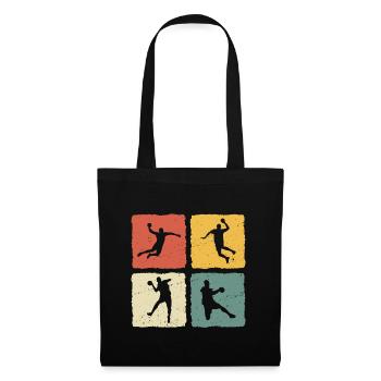Handball Player Retro T-Shirt Handball - Tote Bag - black - Front