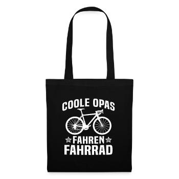 coole opas fahren fahrrad - Stoffbeutel - Schwarz - Vorne