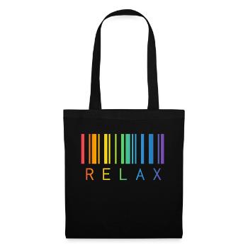 RELAX BARCODE STRICHCODE - Stoffbeutel - Schwarz - Vorne