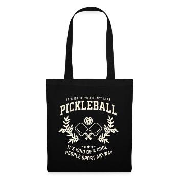 Chemise de pickleball drôle et design de club de cadeaux - Sac en tissu - noir - Devant