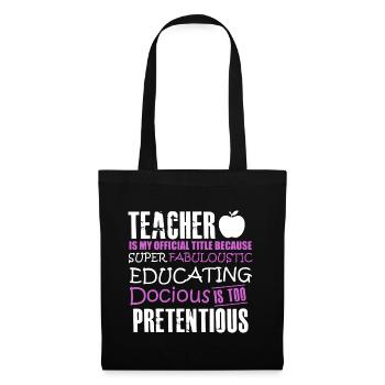 Teacher Is My Offical Tittle - Tote Bag - black - Front